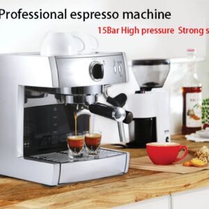 ماكينة إسبريسو احترافية بضغط 15 بار لتحضير قهوة عالية الجودة